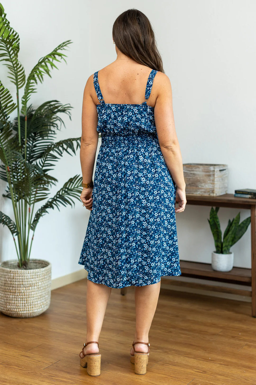 Cassidy Midi Dress - Blue Mix