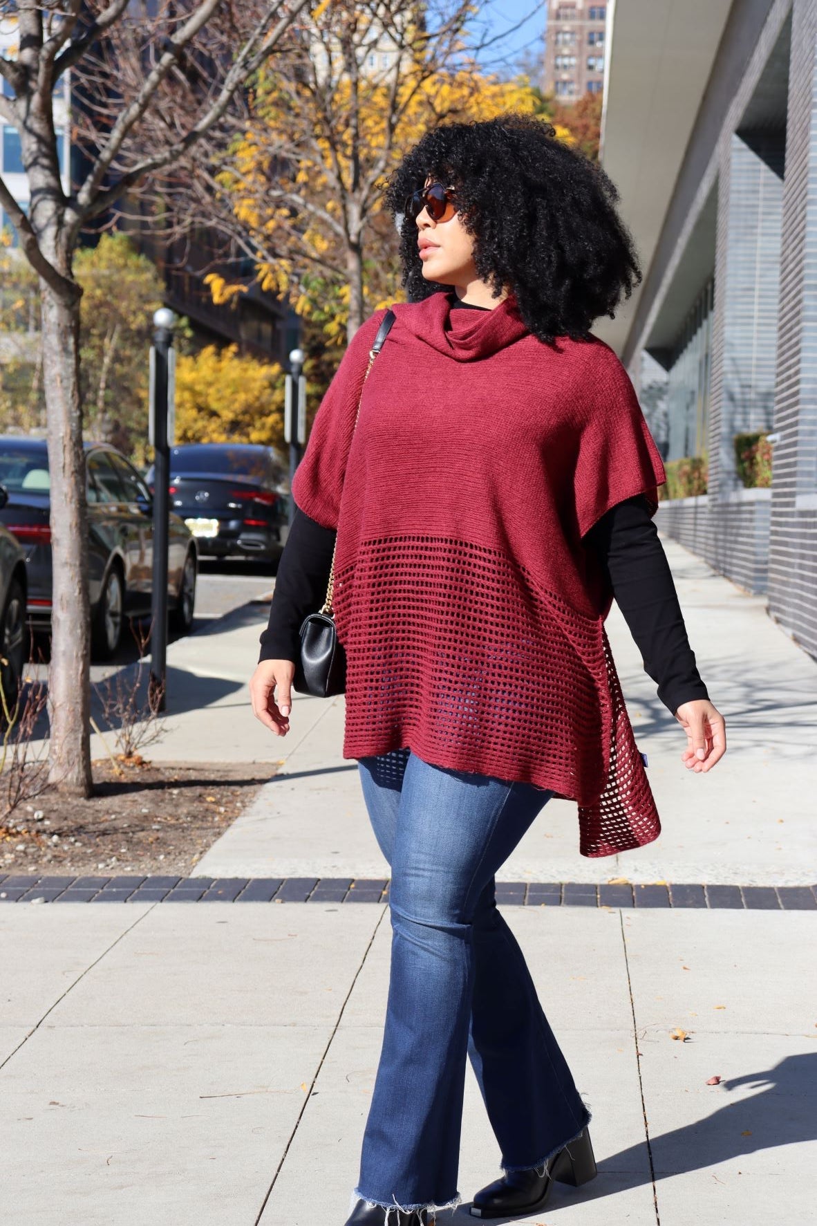 Sugar & Spice Cowl Neck Poncho