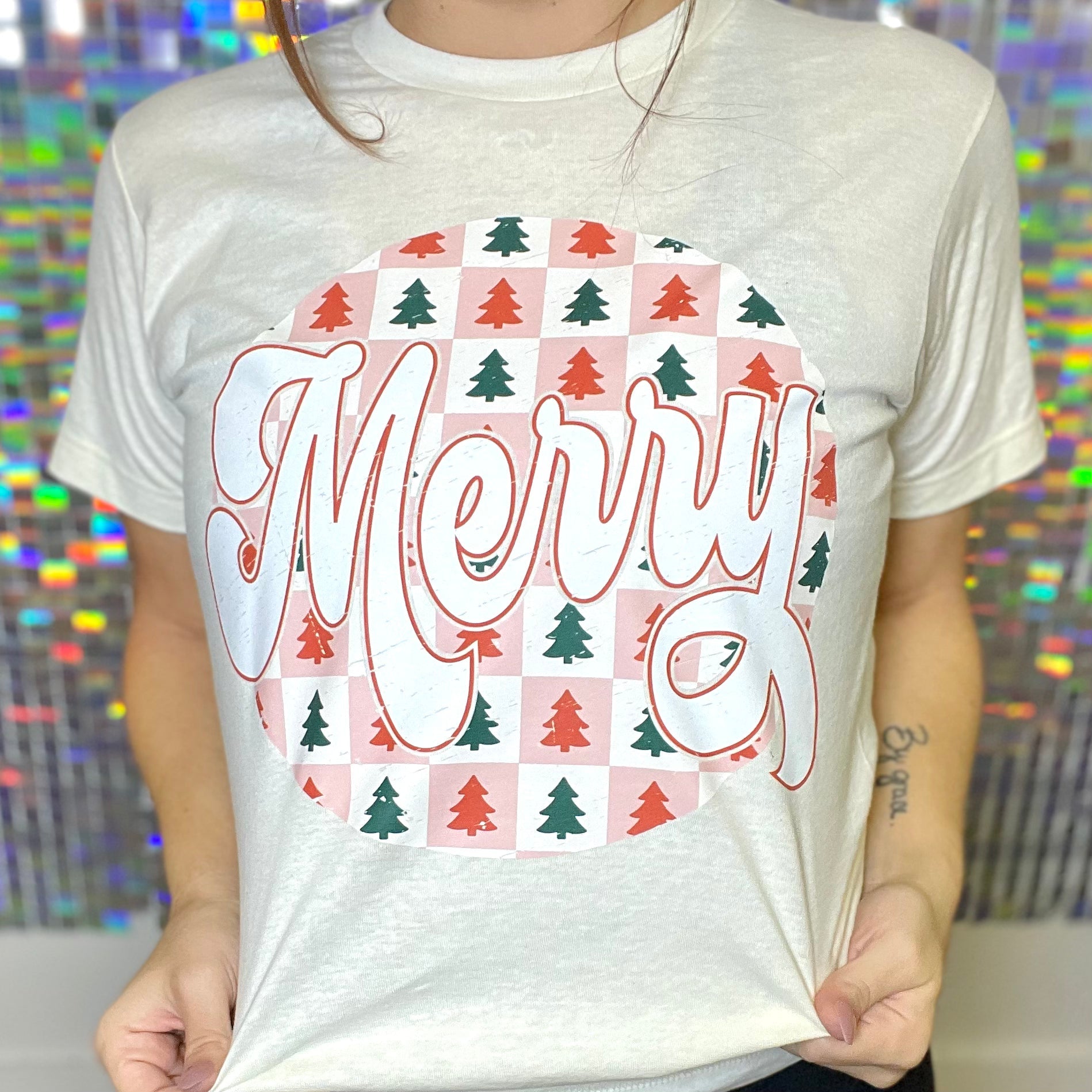 FP Checker Merry Circle Graphic Tee