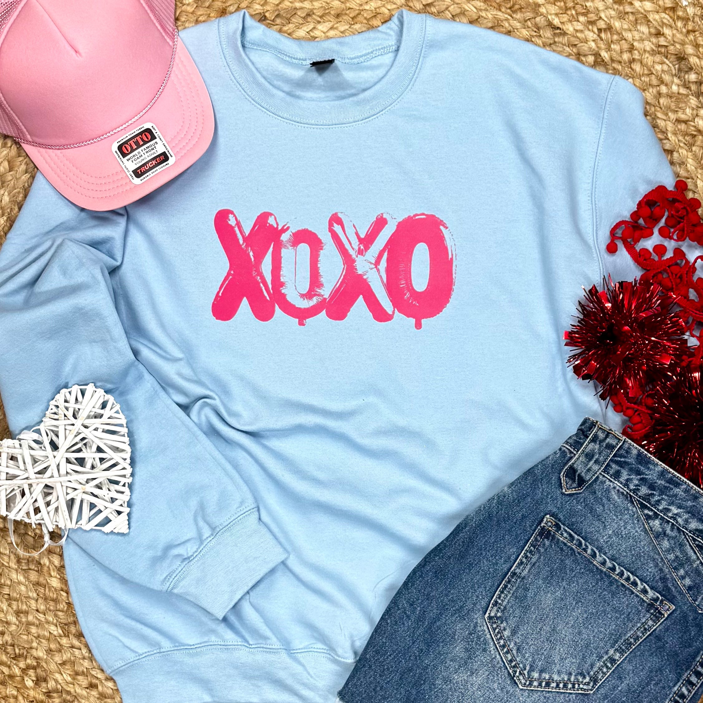 XOXO Balloon Graphic Tee Valentine Romance Design