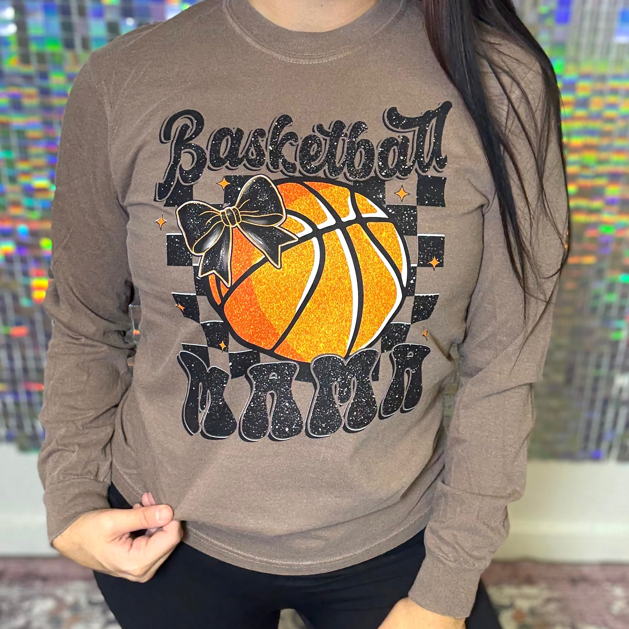 Basketball Mama Bow Graphic Tee