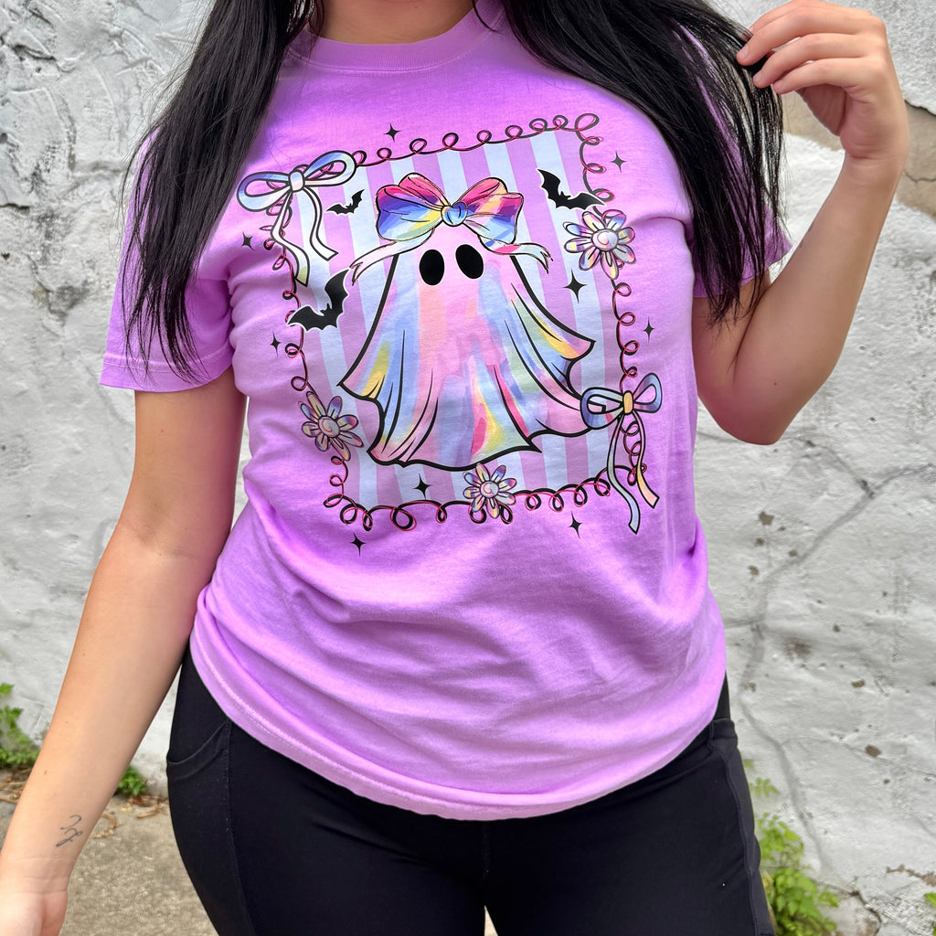 Neon Preppy Ghost Graphic Tee