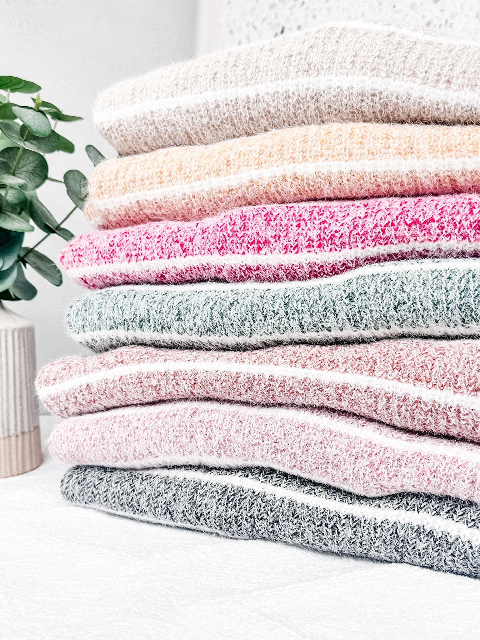 IN STOCK Cozy Striped Sweater - Black FINAL SALE