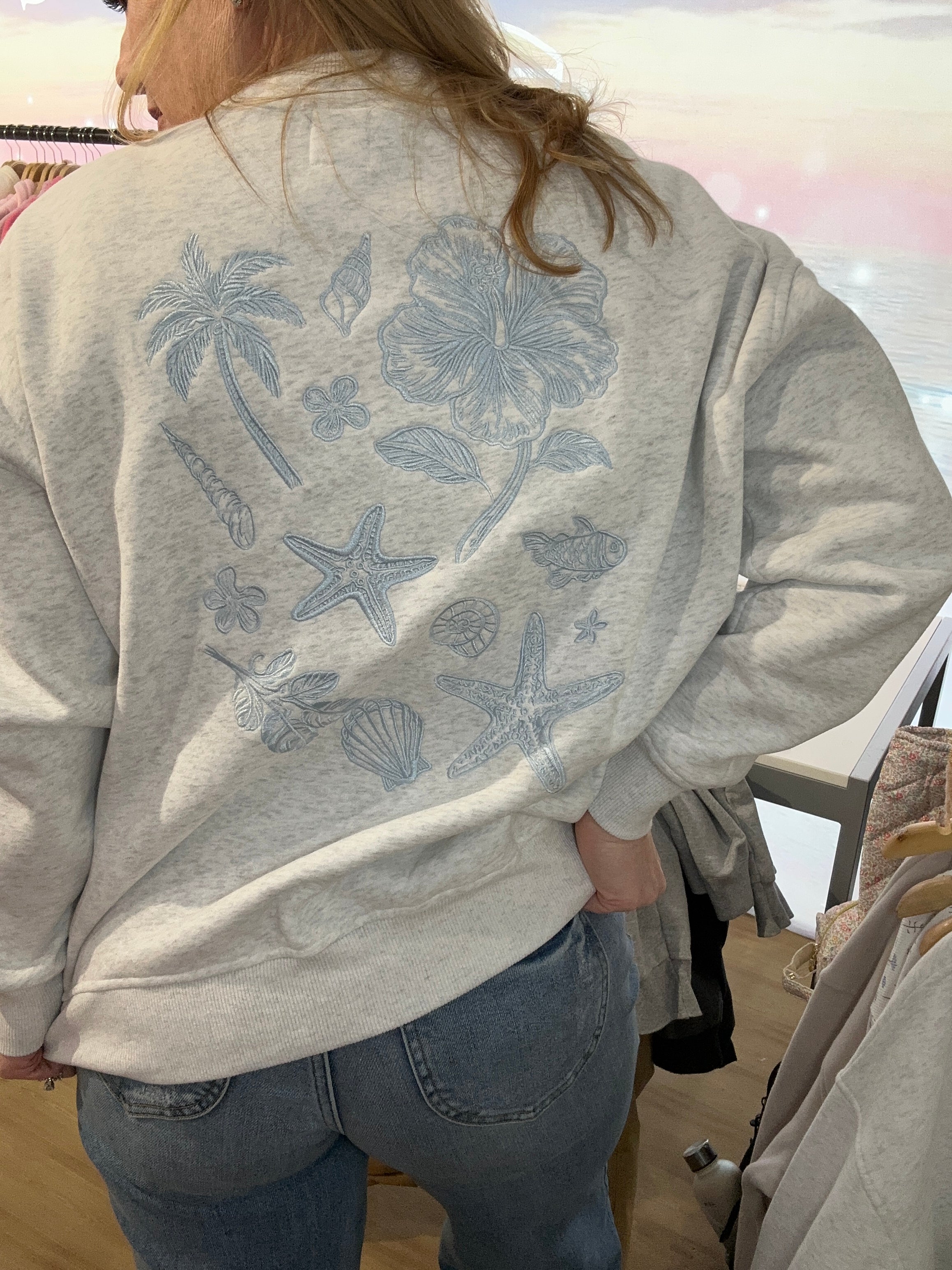 Island Embroidered Crewneck - NYC Market Exclusive