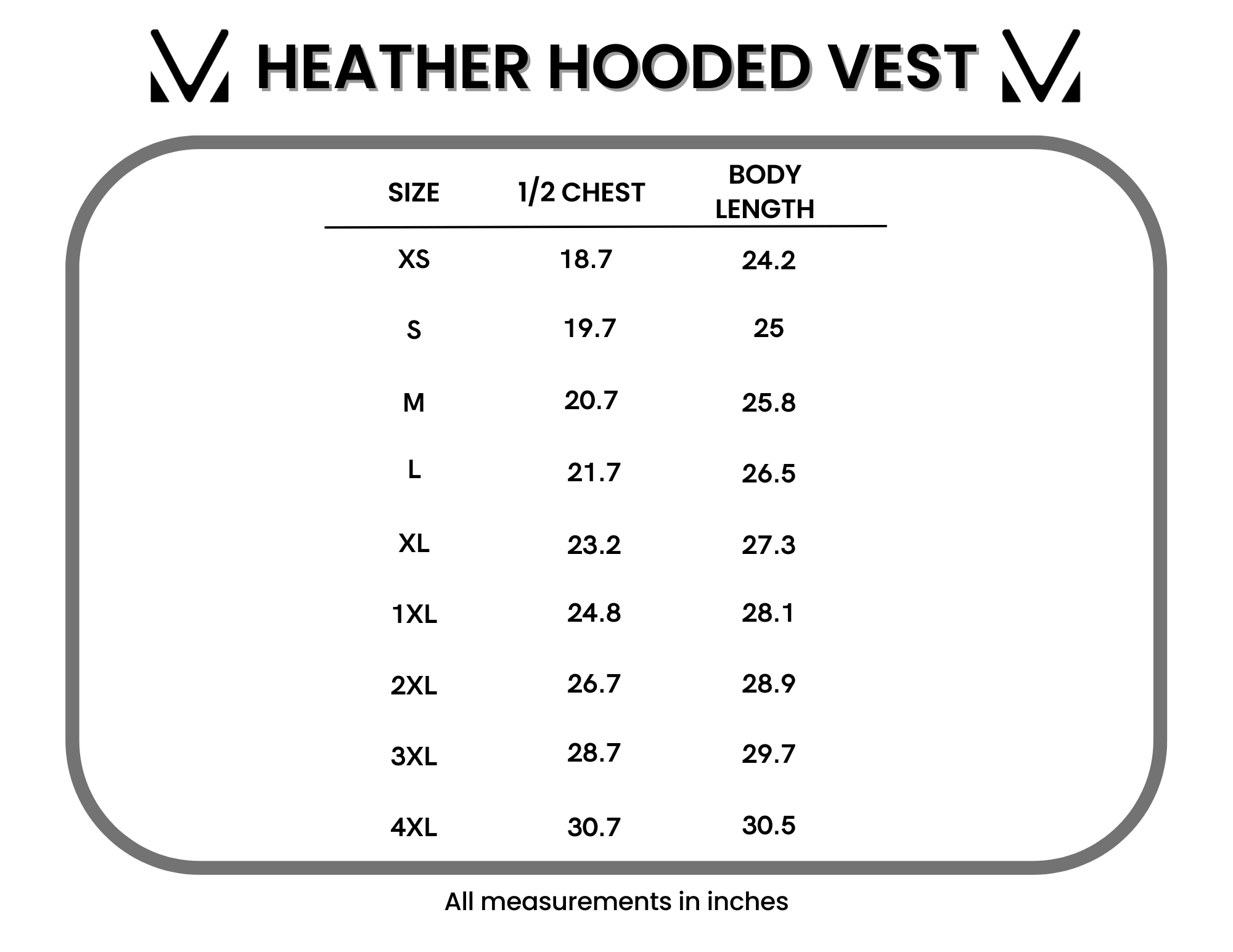IN STOCK Heather Hooded Vest - Black
