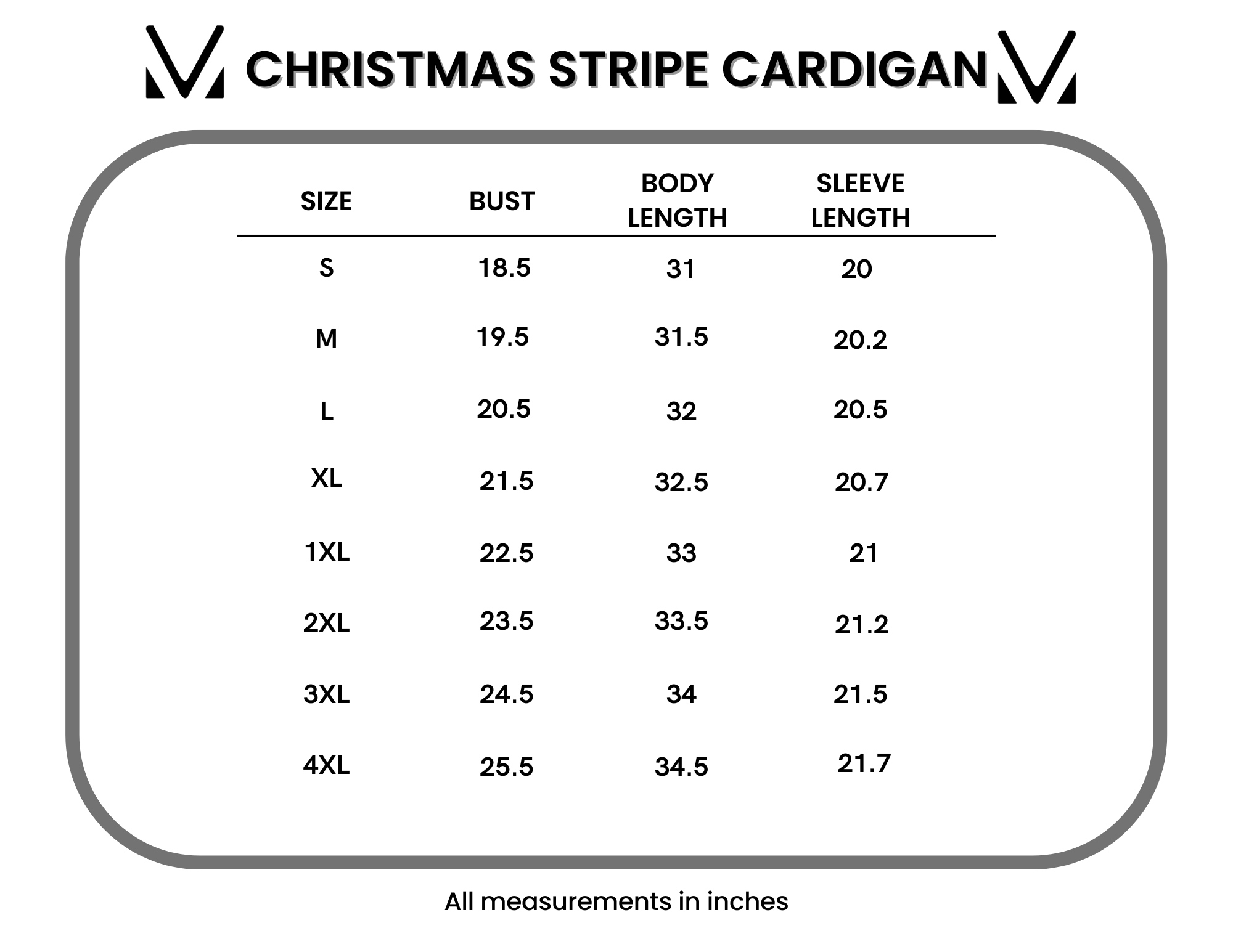IN STOCK Stripe Cardigan - Christmas Stripe