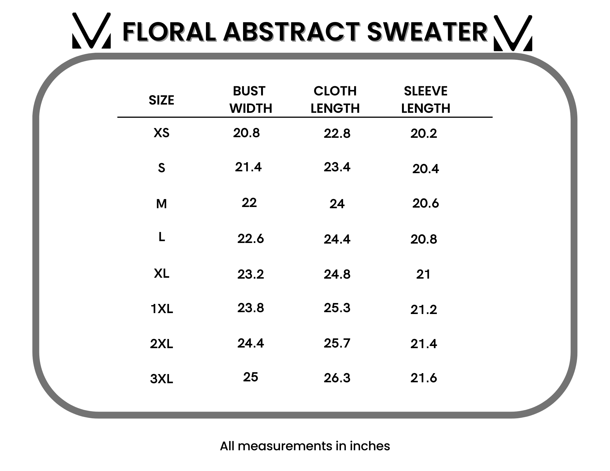 IN STOCK Floral Abstract Sweater - Grey