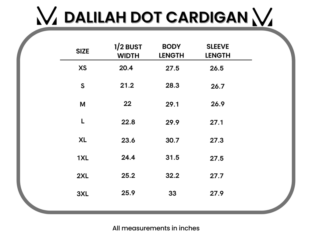 IN STOCK Dalilah Dot Cardigan - Forest Green