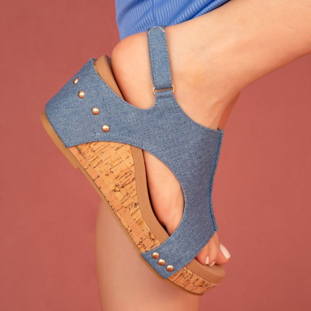 Hannah Slingback Wedge – Cutout Platform Sandal in 8 Stylish Finishes