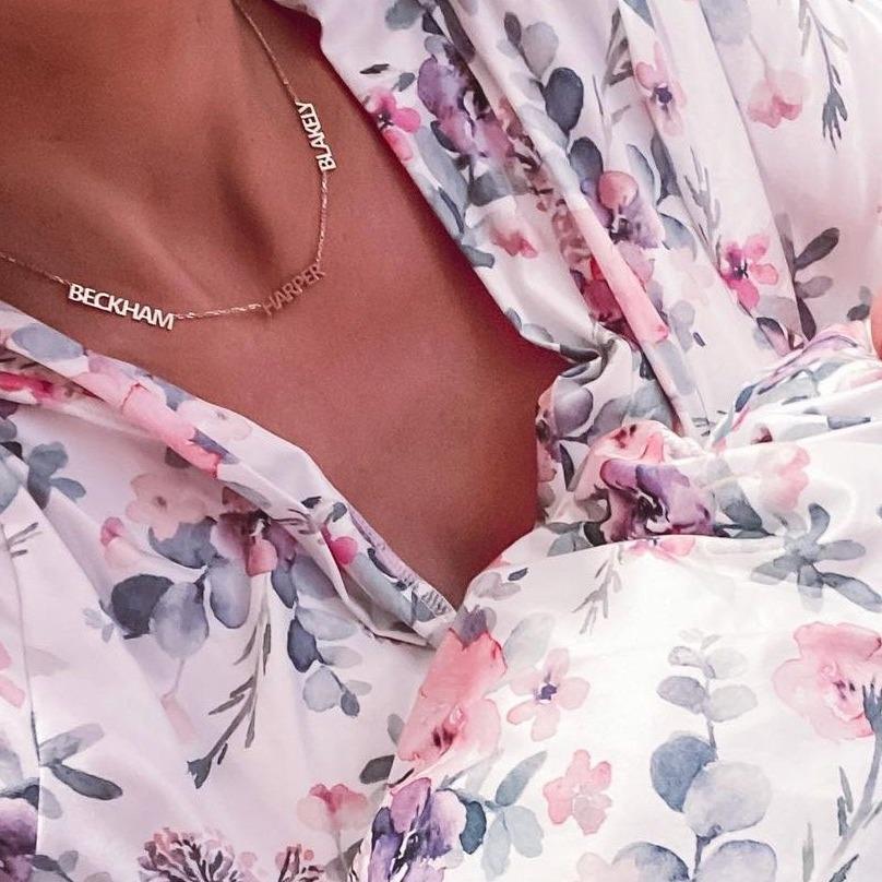 Custom Cherish Multiple Name Necklace (Water Resistant)