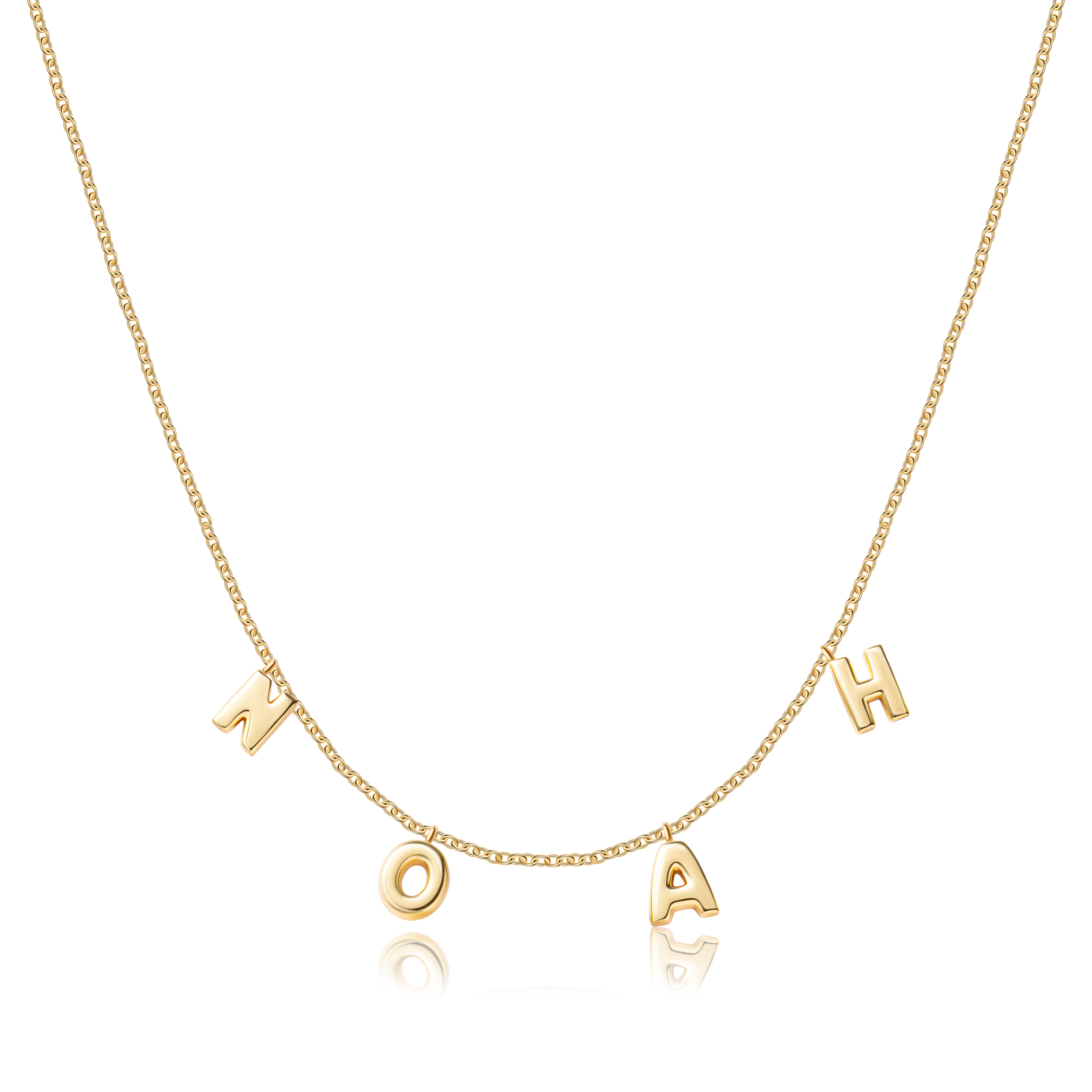 Custom Bristol Bubble Letter Name Necklace (Water Resistant)