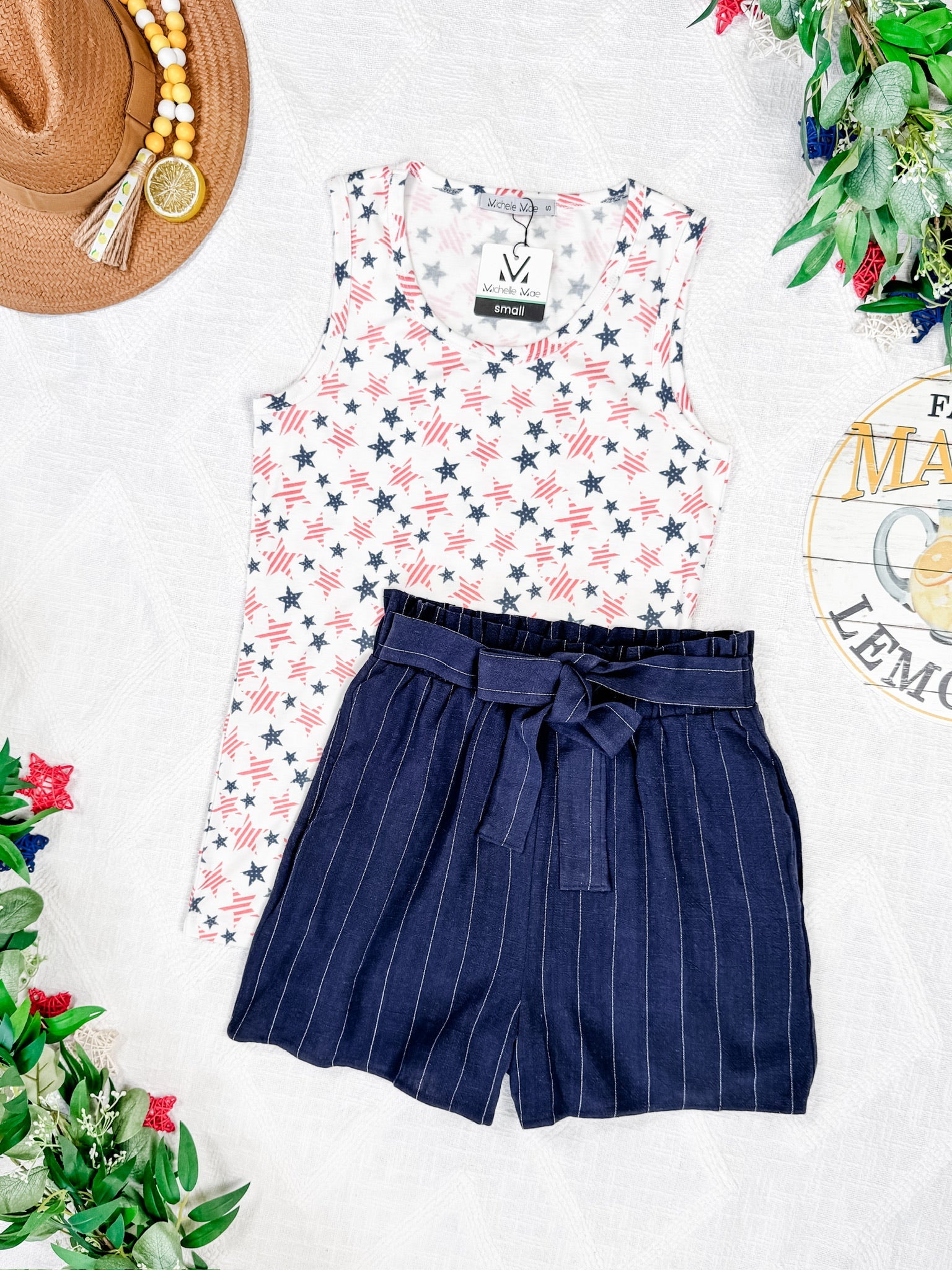 IN STOCK Libby Linen Shorts - Navy FINAL SALE