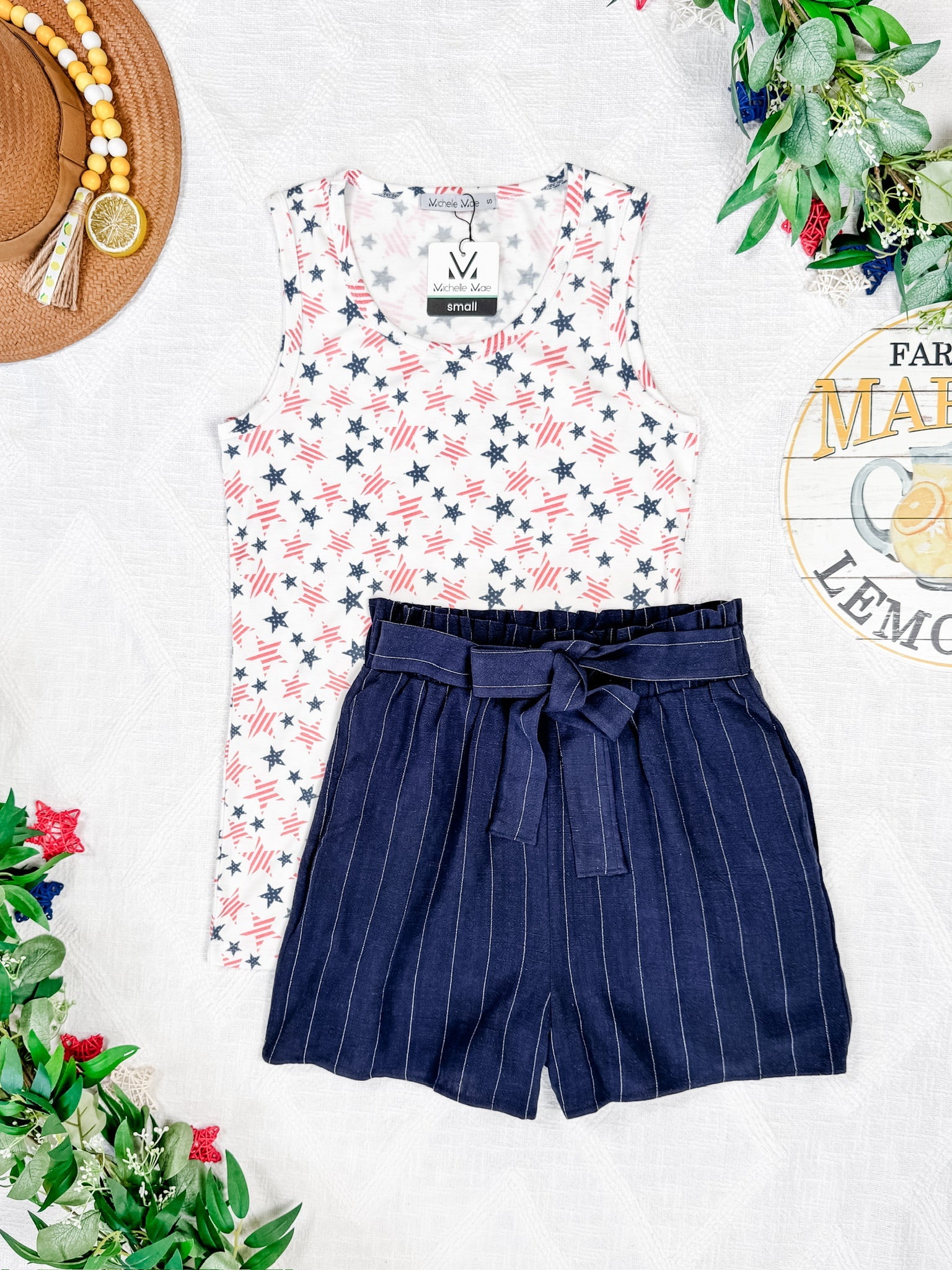 IN STOCK Libby Linen Shorts - Navy FINAL SALE