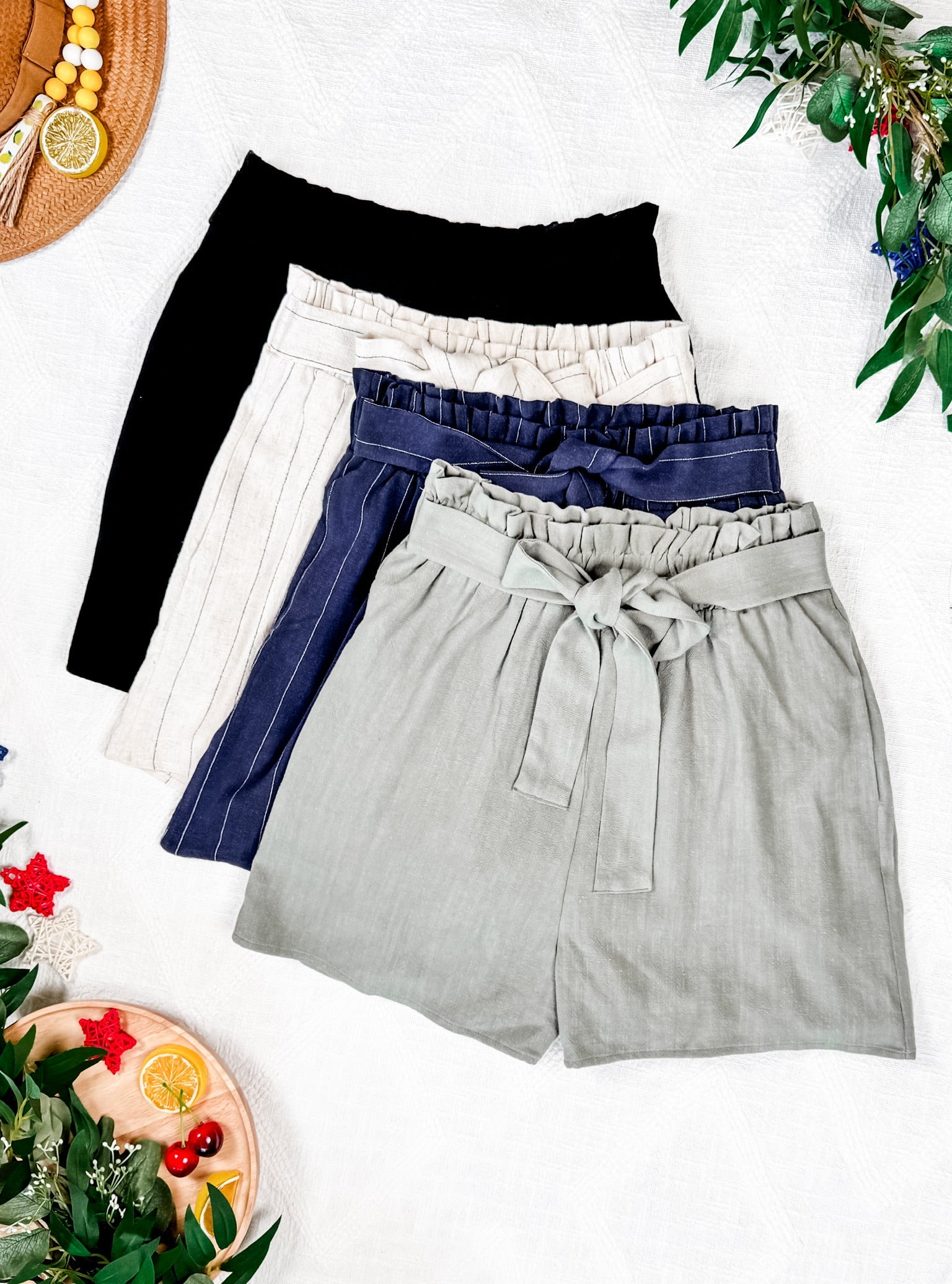 IN STOCK Libby Linen Shorts - Cream FINAL SALE