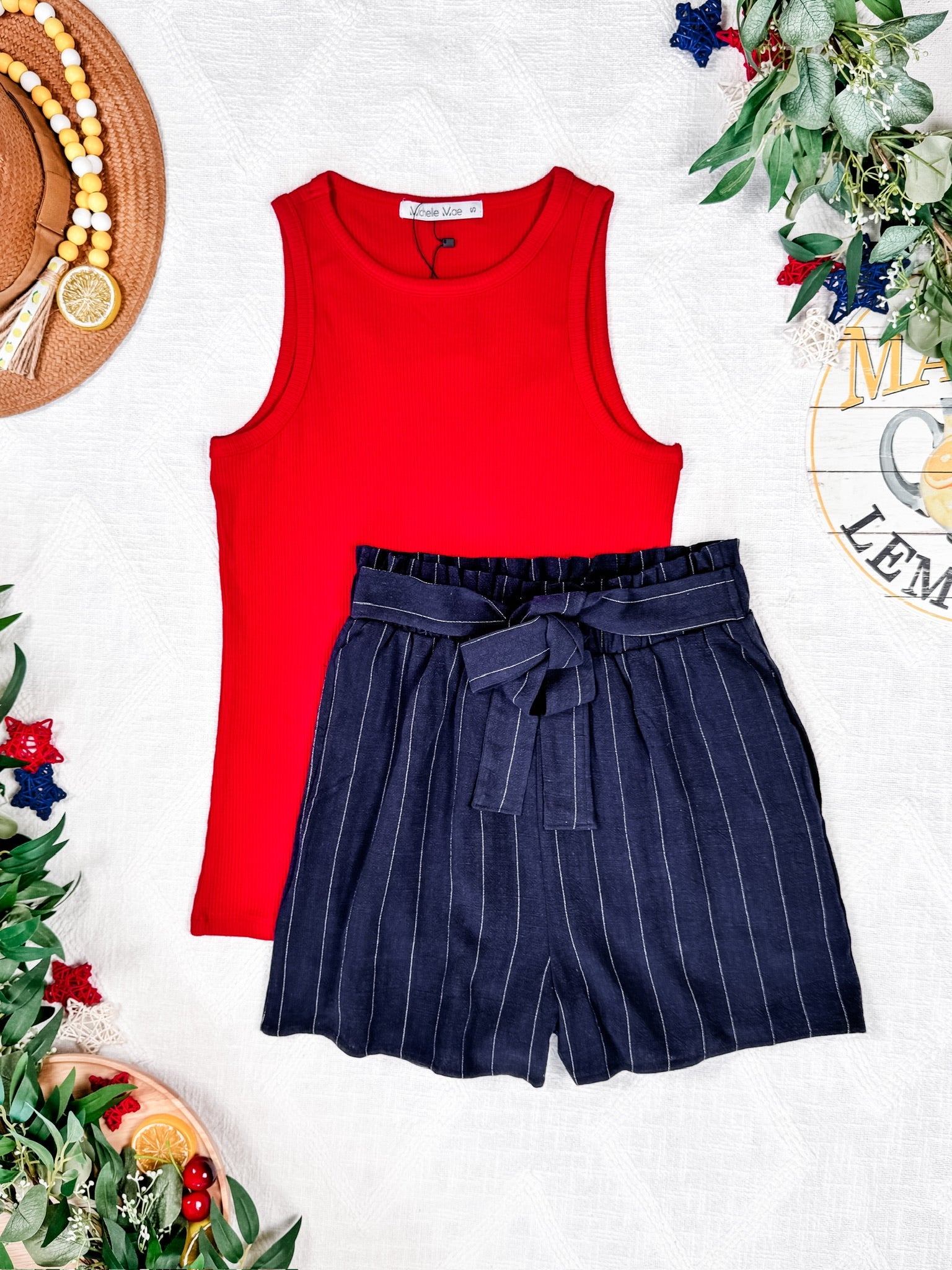 IN STOCK Libby Linen Shorts - Navy FINAL SALE