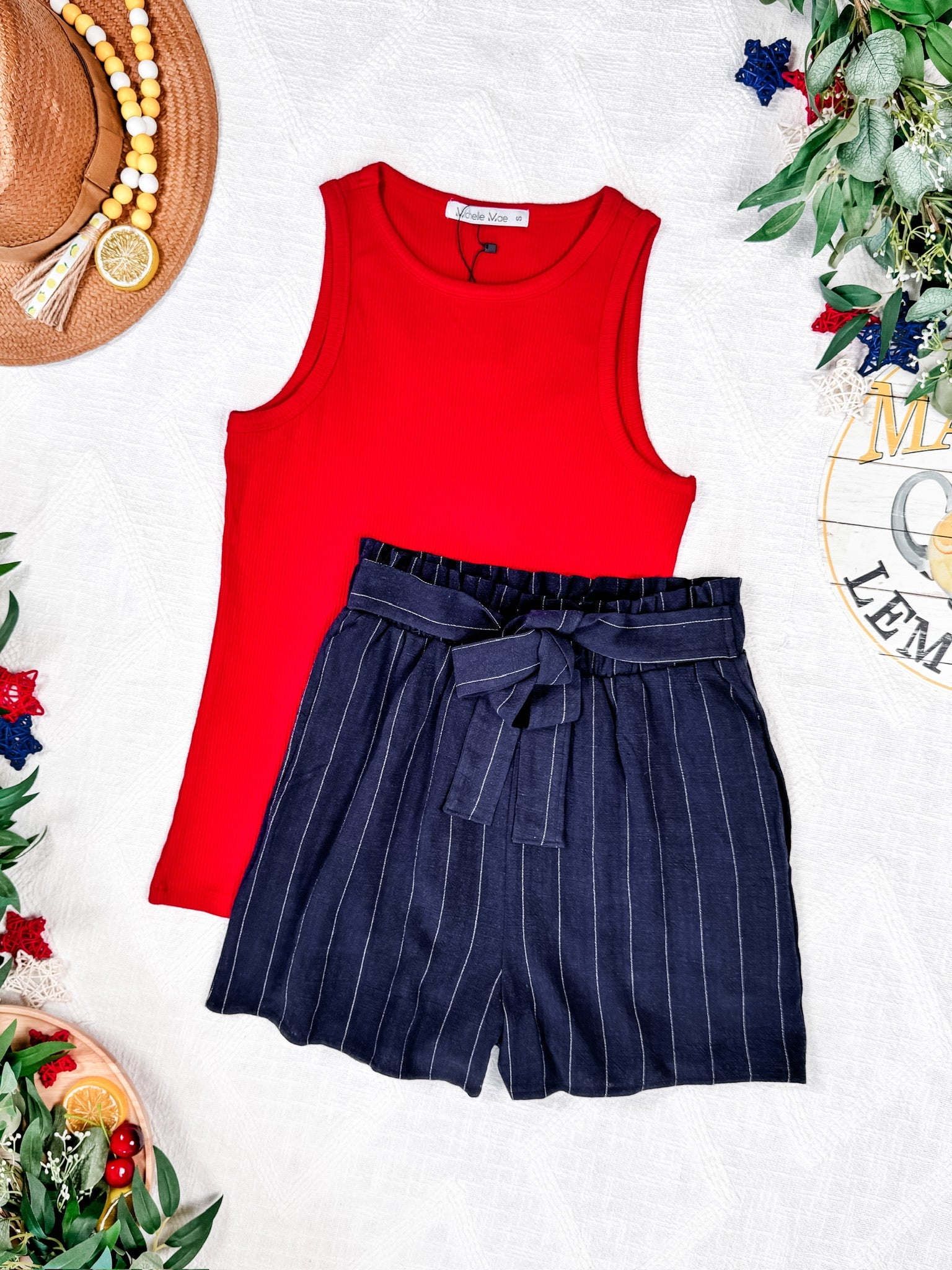 IN STOCK Libby Linen Shorts - Navy FINAL SALE