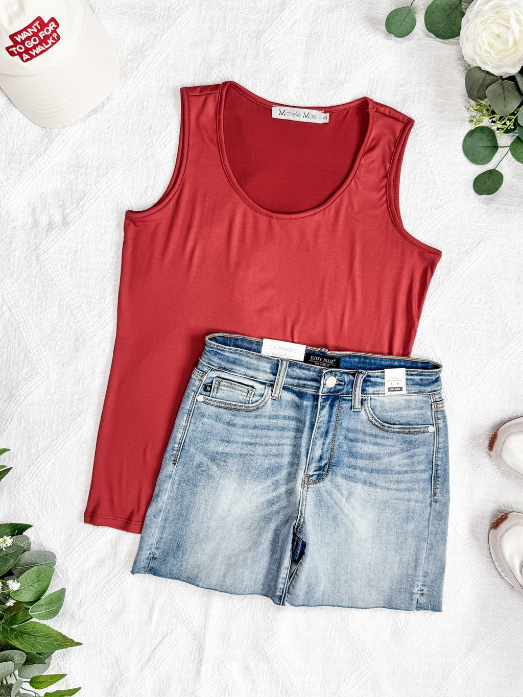 IN STOCK Luxe Crew Tank - Papaya FINAL SALE