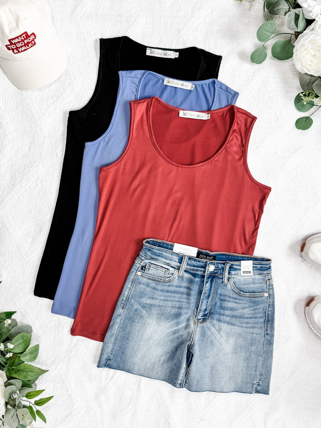 IN STOCK Luxe Crew Tank - Papaya FINAL SALE