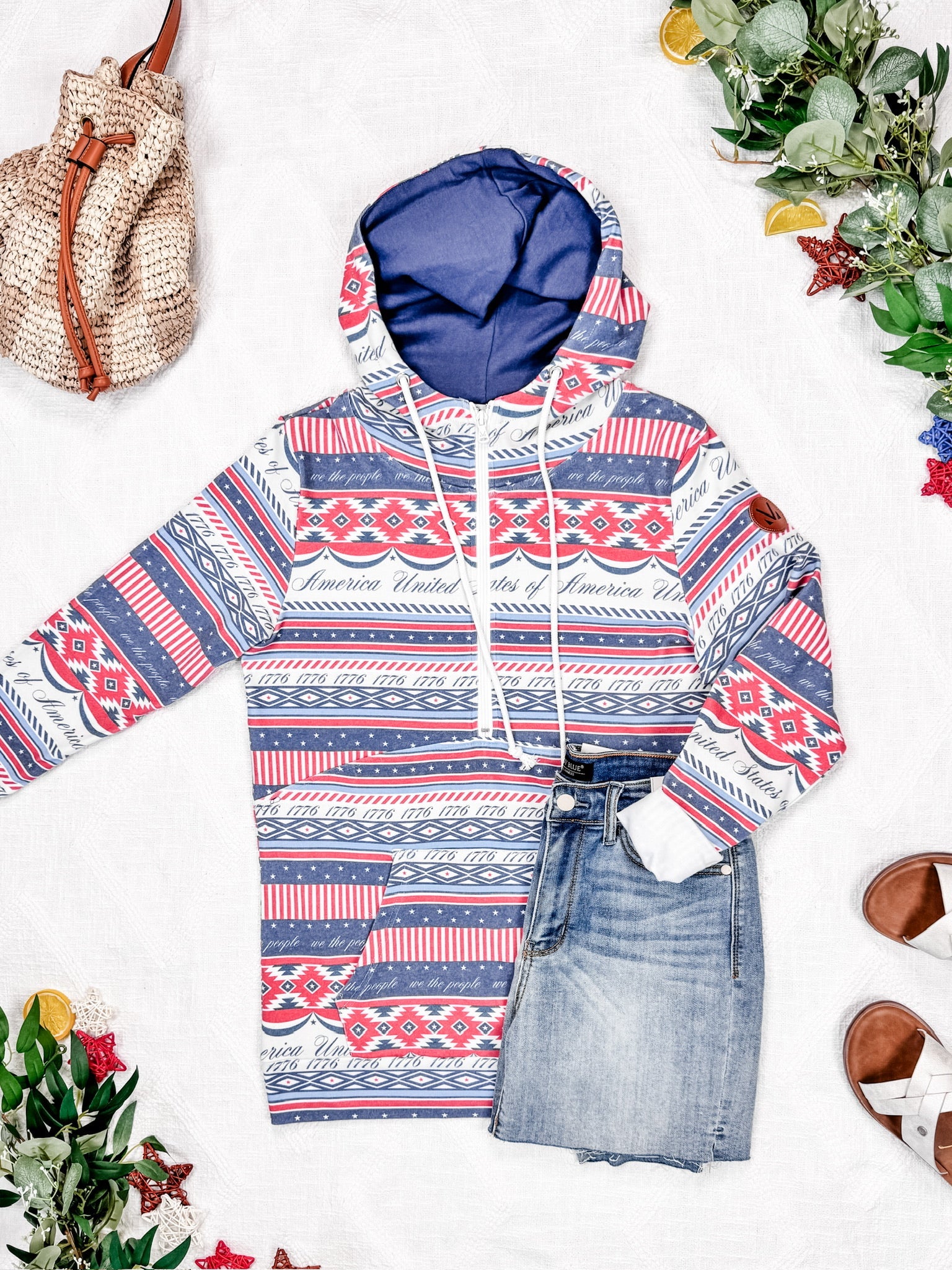 IN STOCK HalfZip Hoodie - American Roots