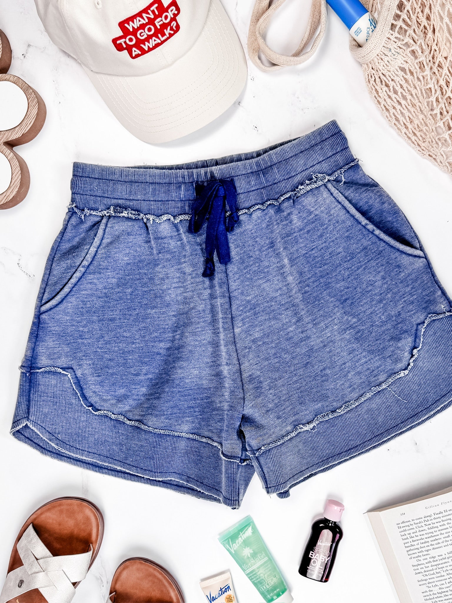 IN STOCK French Terry Stevie Shorts - Nautical Navy FINAL SALE