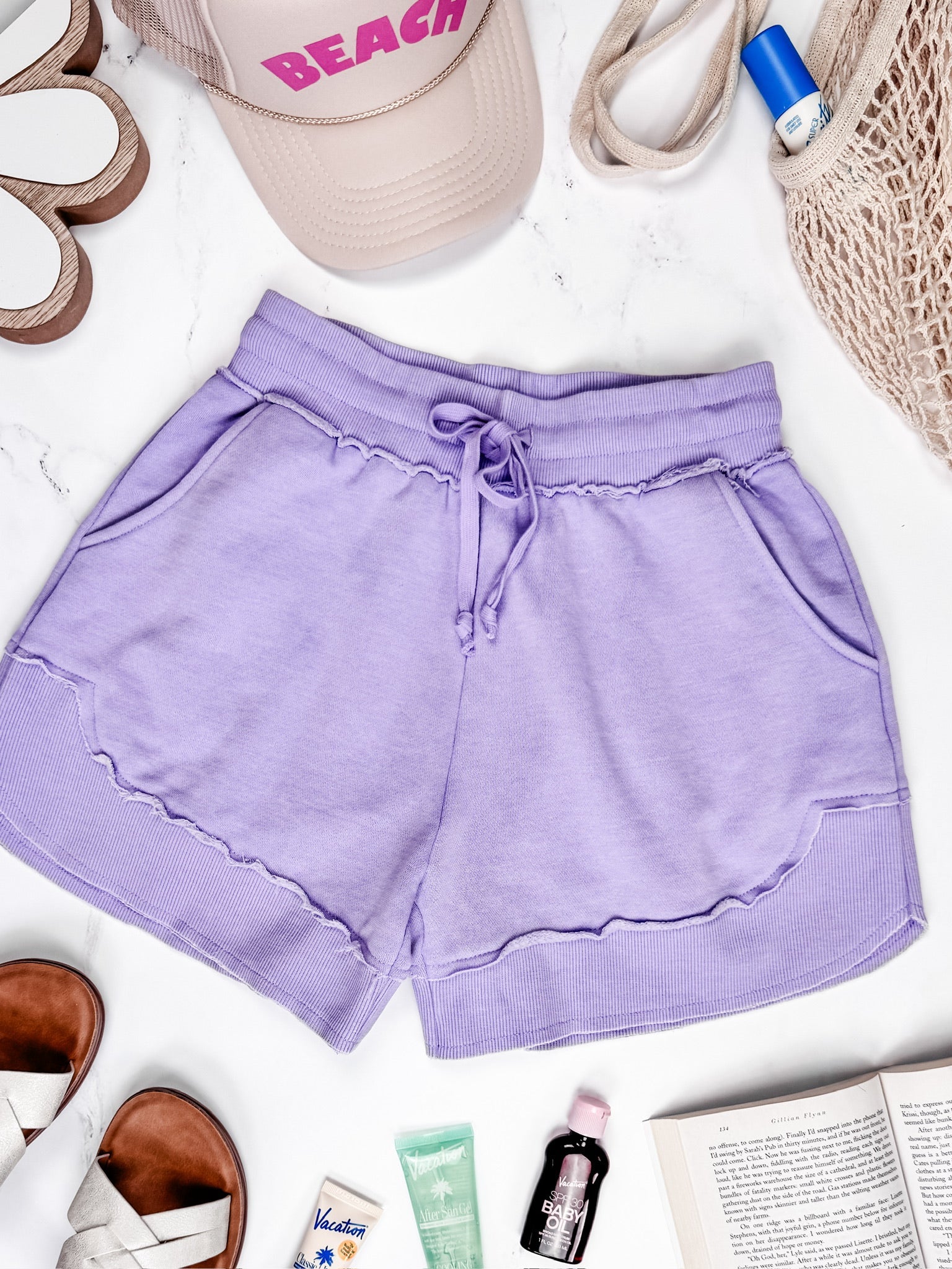 IN STOCK French Terry Stevie Shorts - Lavender