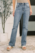 Robin High Waist Bootcut with Fray Hem