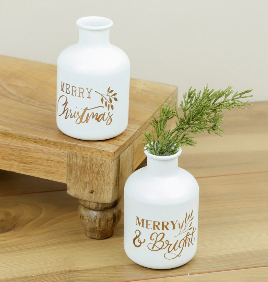 Set of 2 Christmas Vases