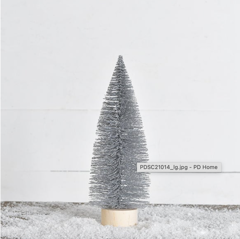 11" Silver Glitter Tree