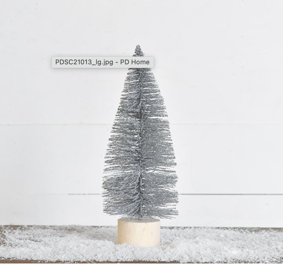 12.6" Silver Glitter Tree