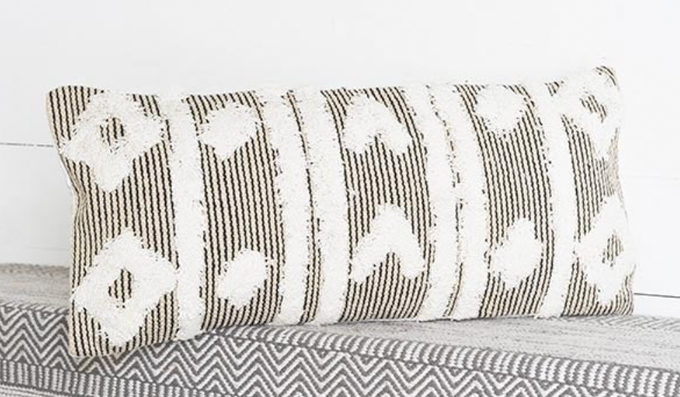 12X27 DIAMOND STRIPE PILLOW