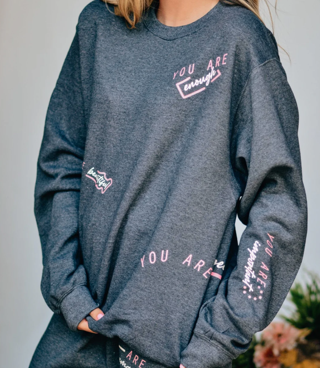 You Are Enough Crewneck by Southern Bliss