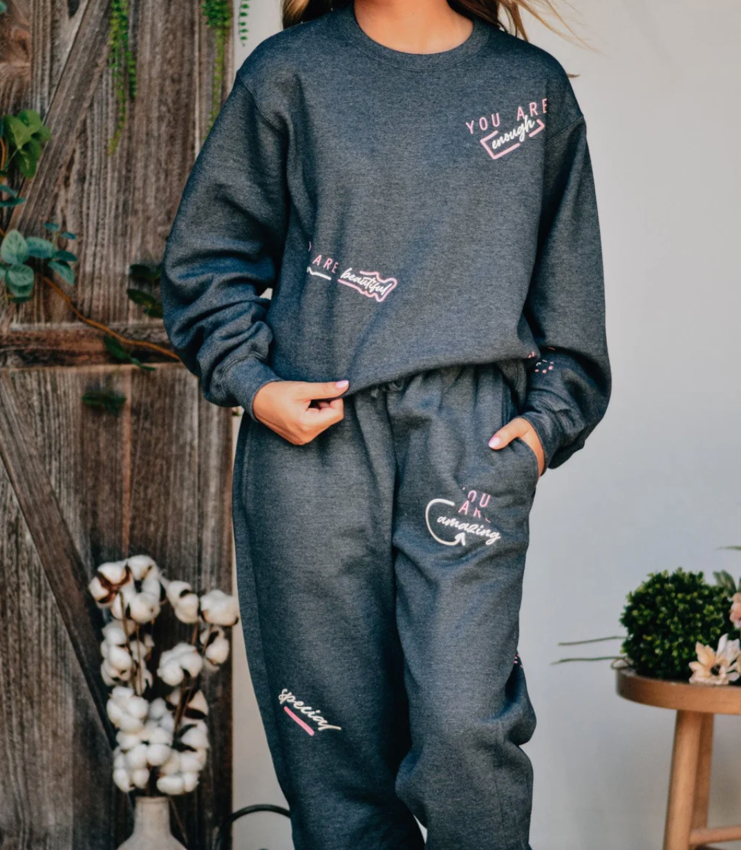 You Are Enough Crewneck by Southern Bliss