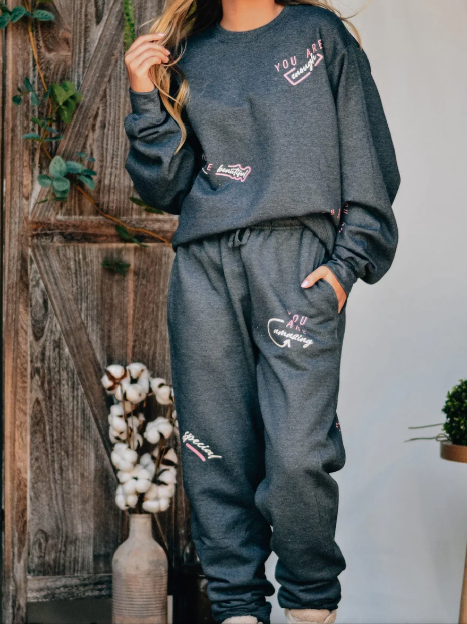 You Are Enough Crewneck by Southern Bliss