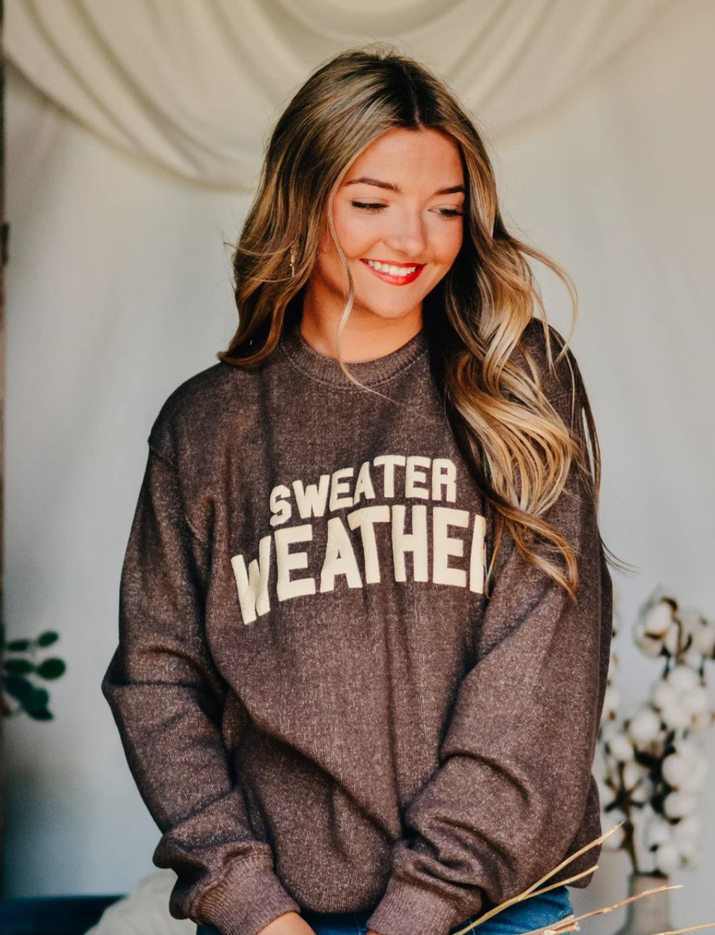 Luxe Puffer Sweater Weather Crewneck by Southern Bliss