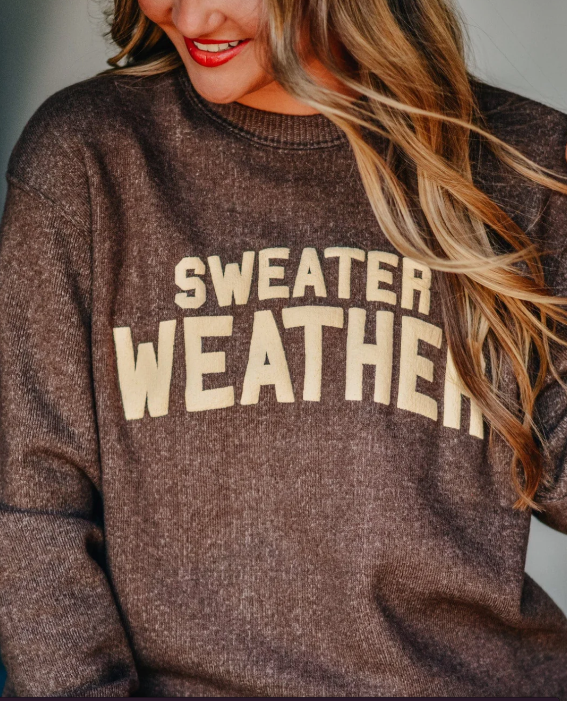 Luxe Puffer Sweater Weather Crewneck by Southern Bliss