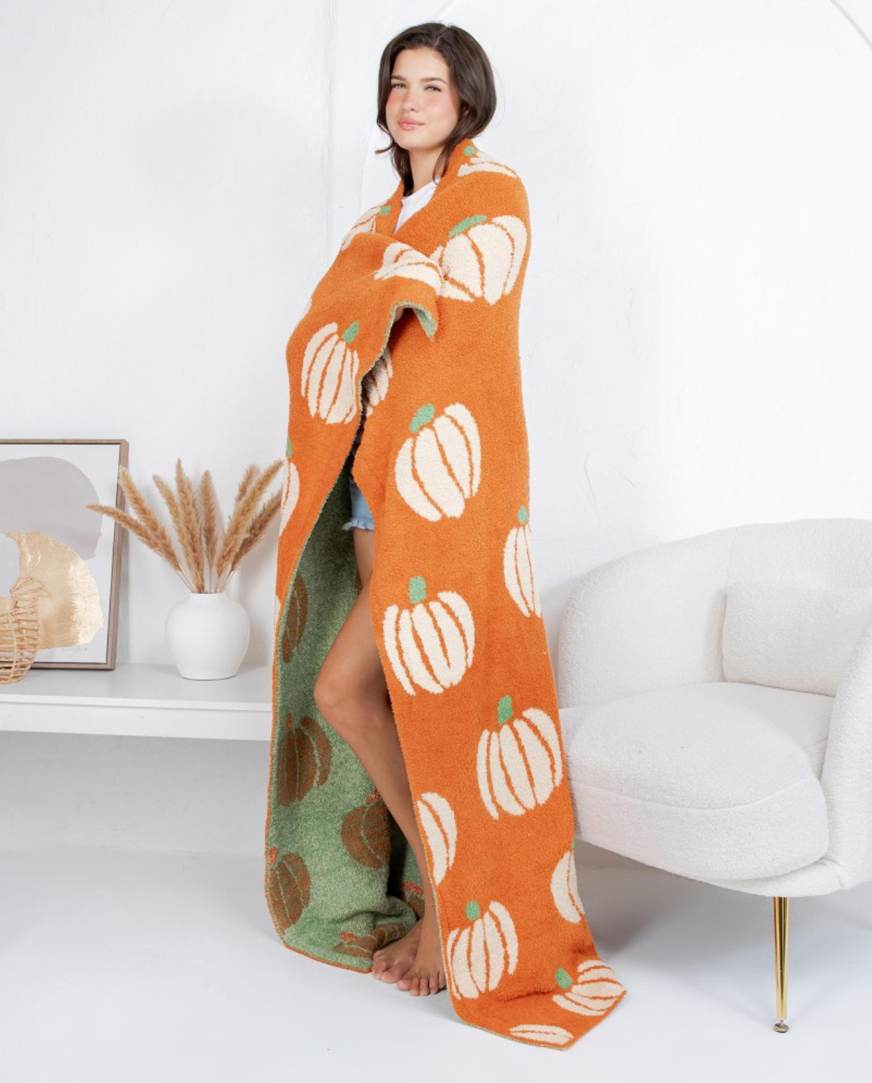 Animated Pumpkin Luxe Blanket