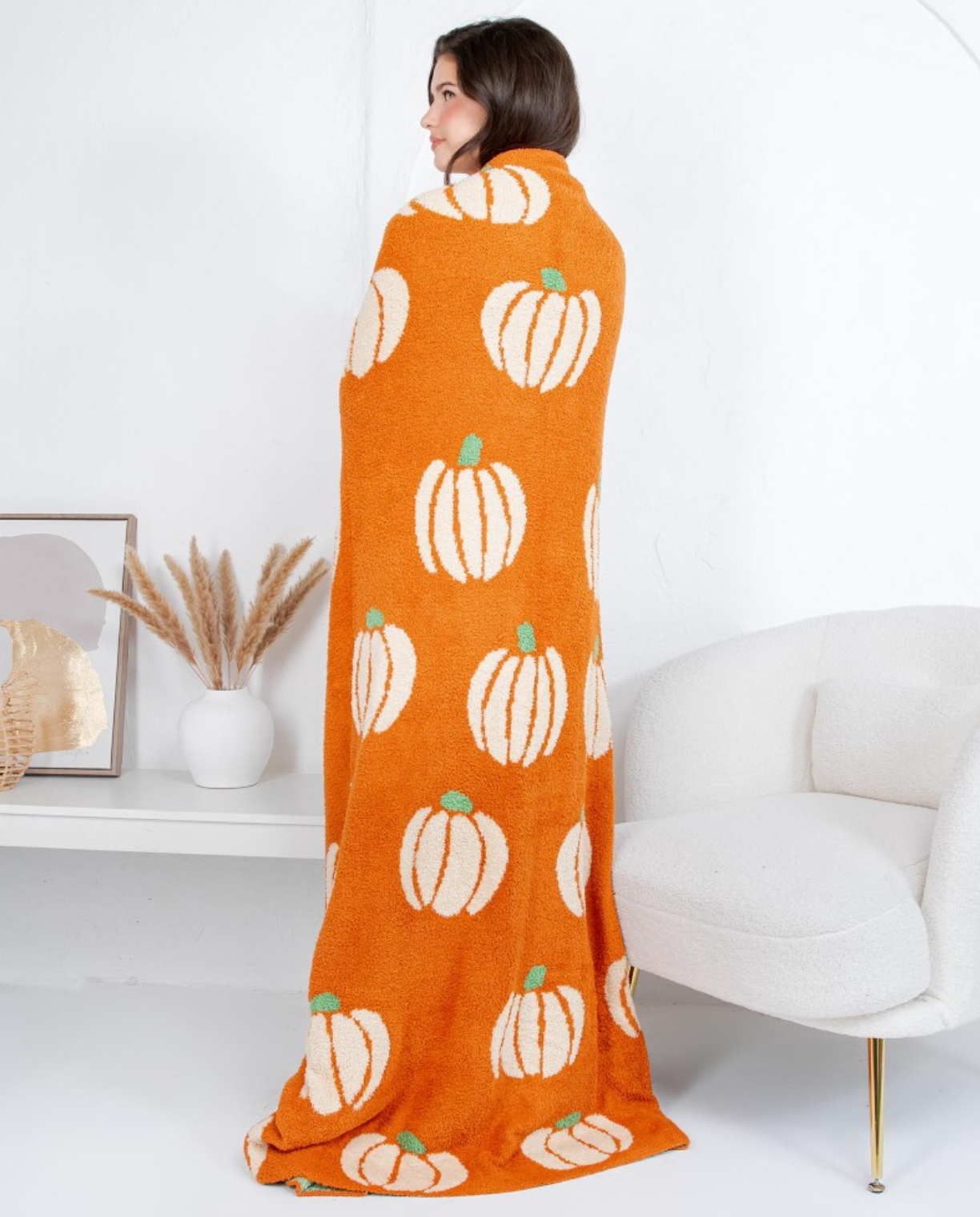 Animated Pumpkin Luxe Blanket