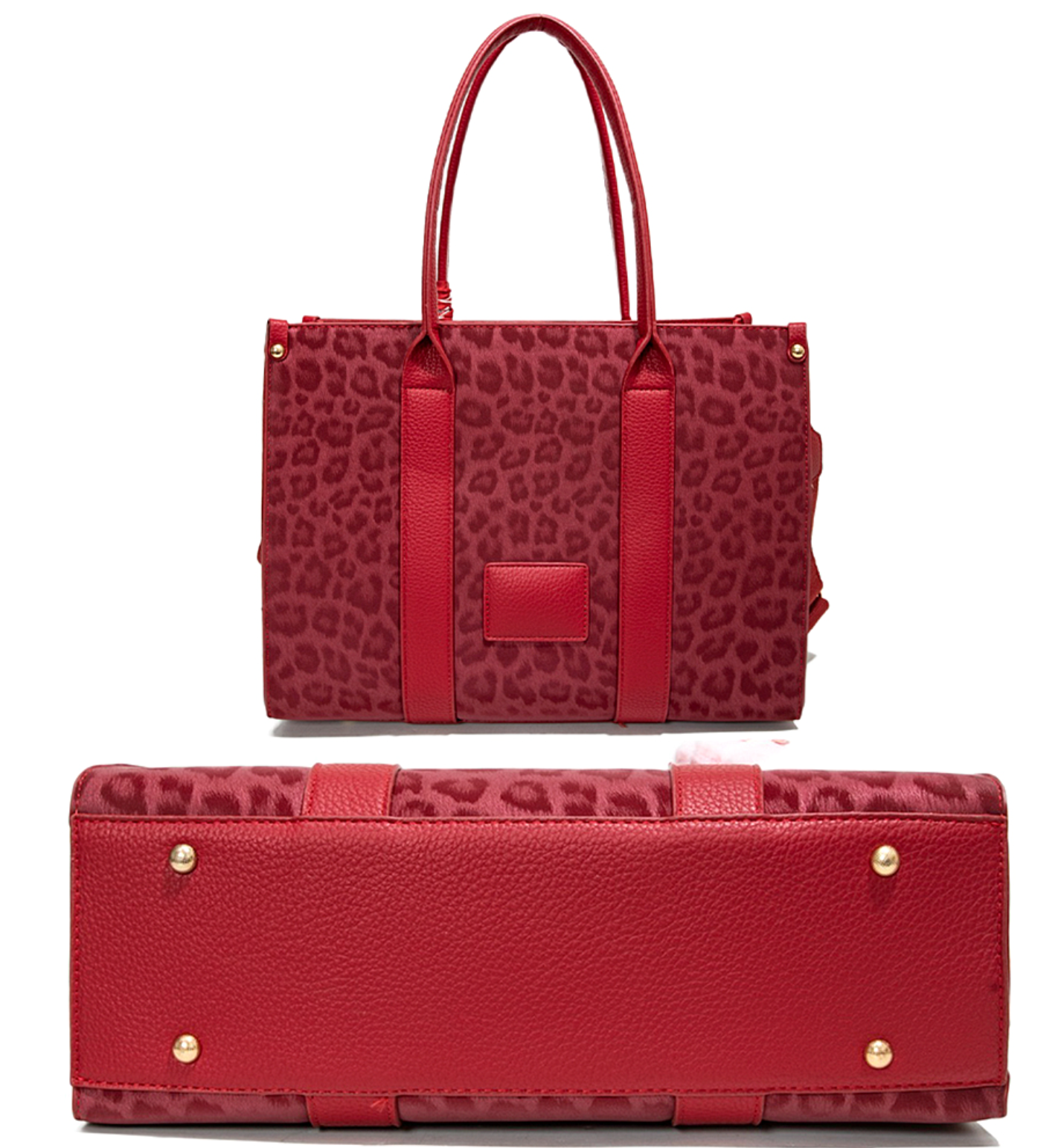 3In1 Leopard Tote Bag W/Matching Bag And Wallet Set