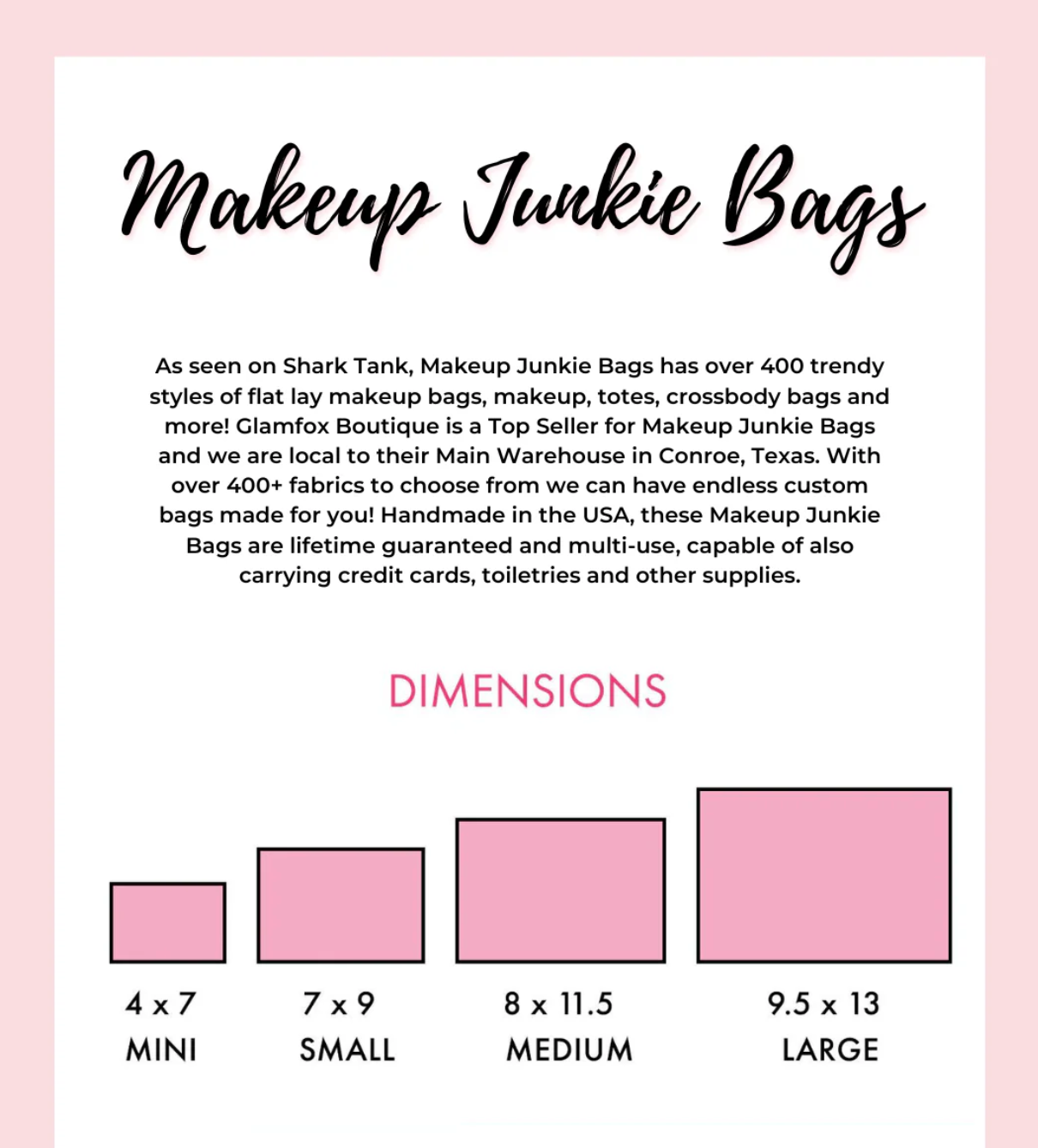 Popular Limited Edition Makeup Junkie Bags