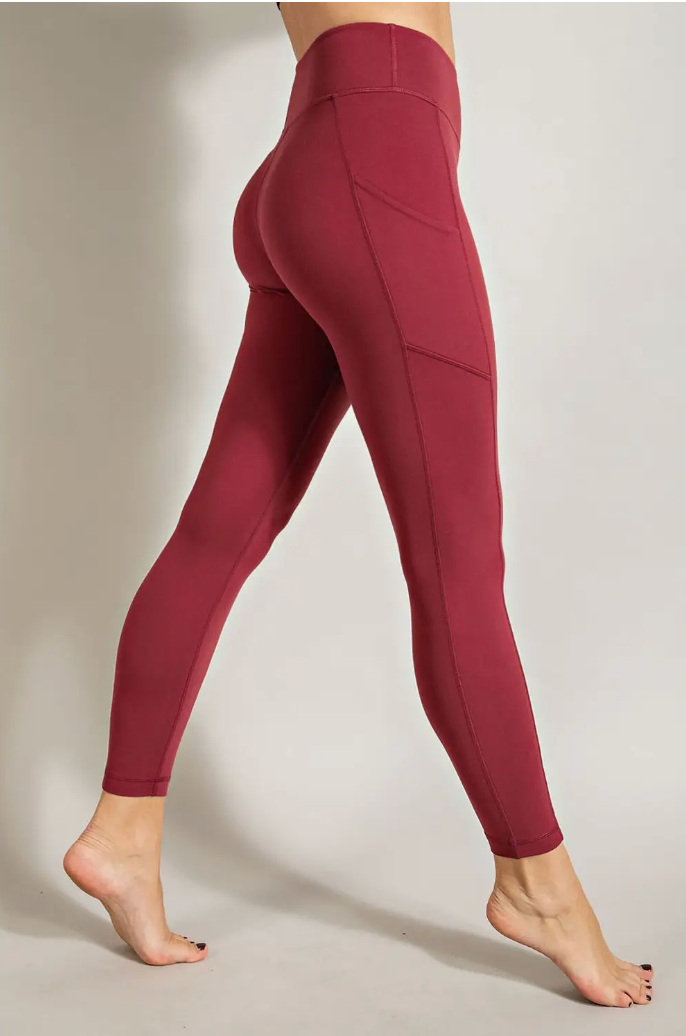 Butter Soft Basic Full Length Leggings with Pockets