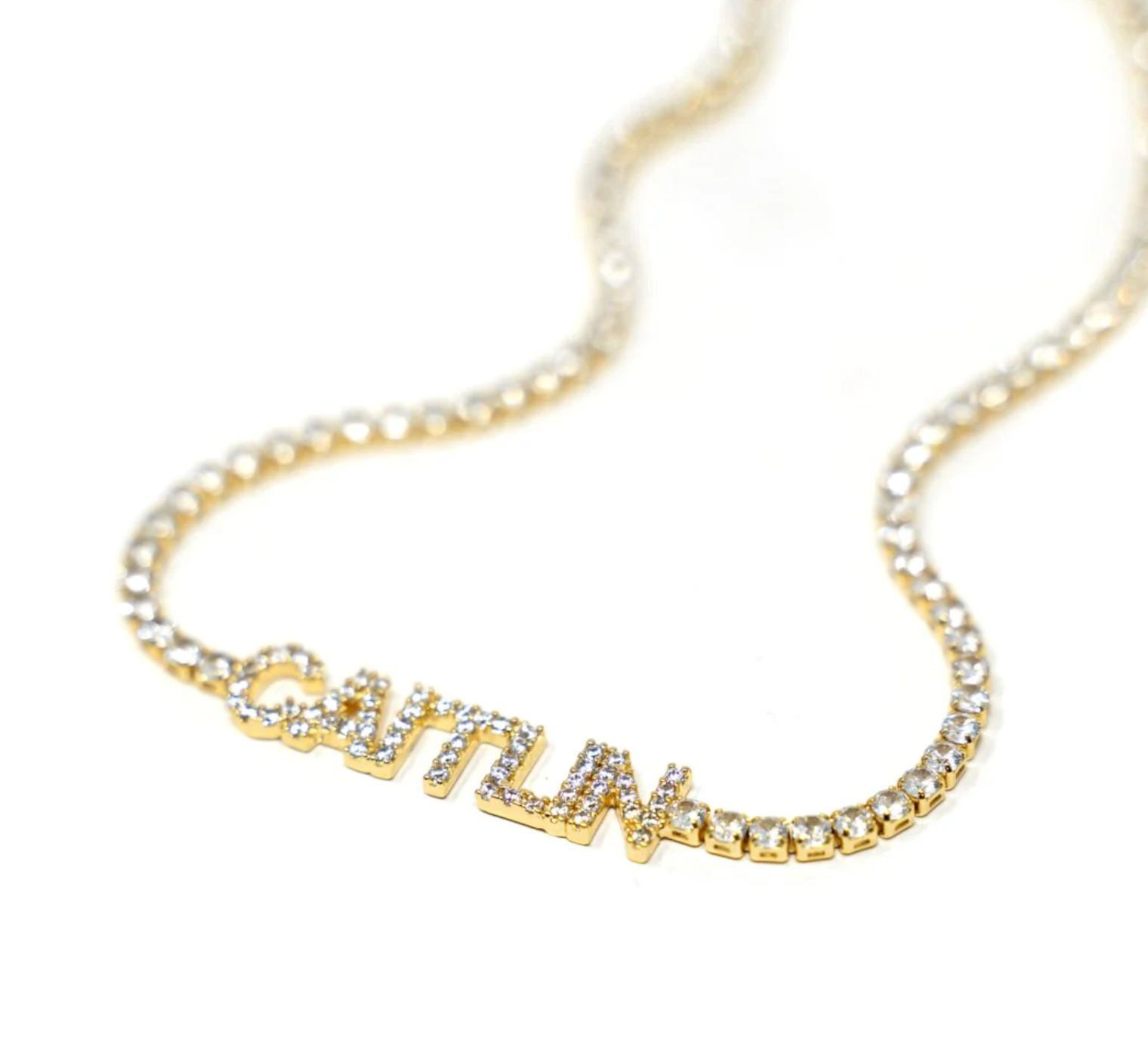 Customized Tennis Chain Nameplate Necklace