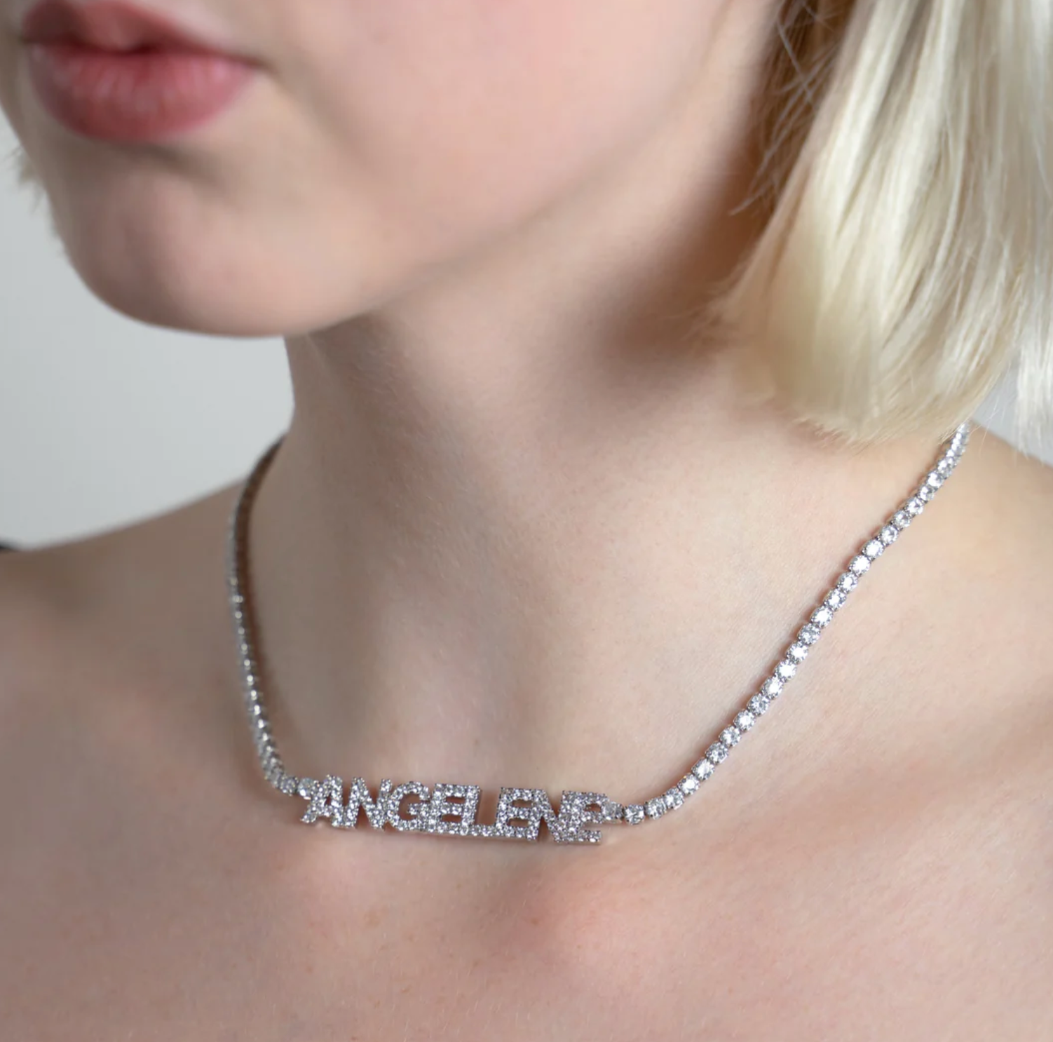 Customized Tennis Chain Nameplate Necklace