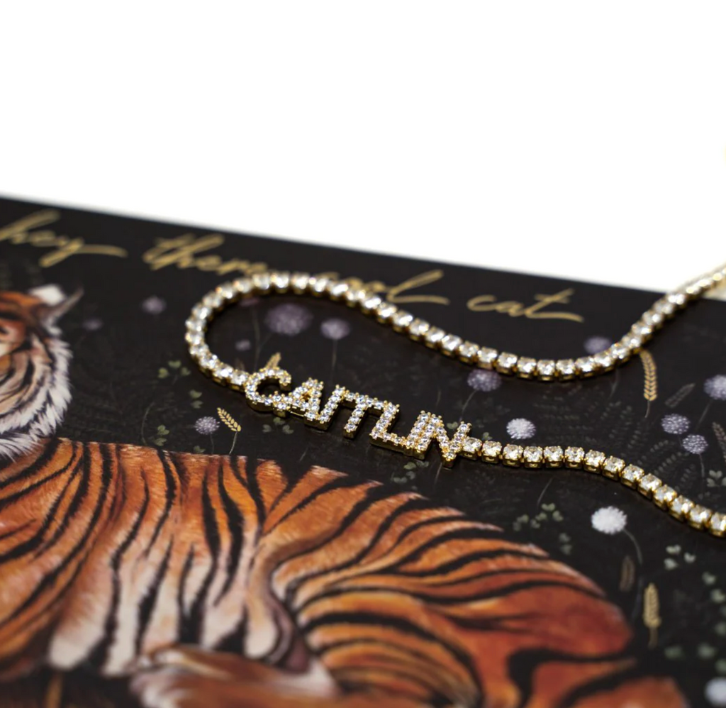 Customized Tennis Chain Nameplate Necklace