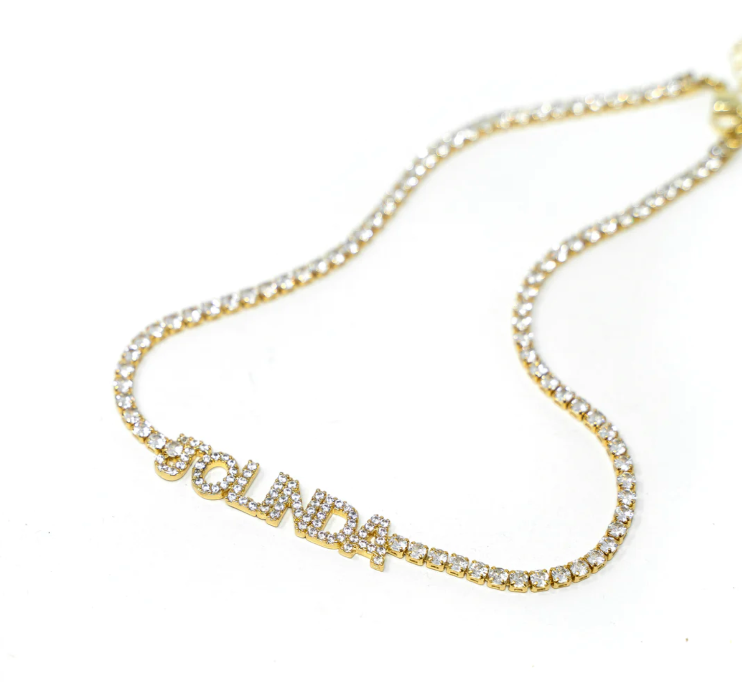 Customized Tennis Chain Nameplate Necklace