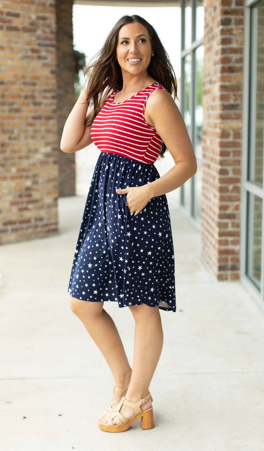 Kelsey Tank Dress - Stars & Stripes