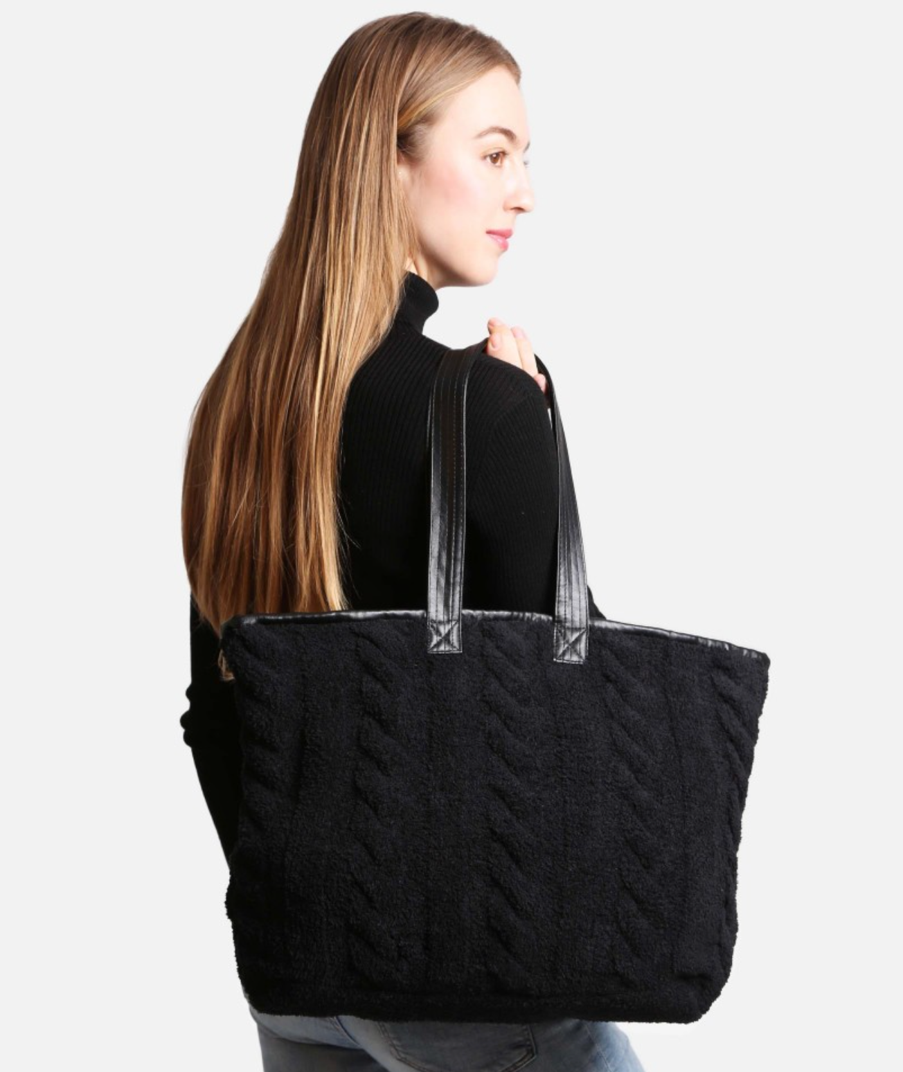 Doorbuster Cable Knit Tote