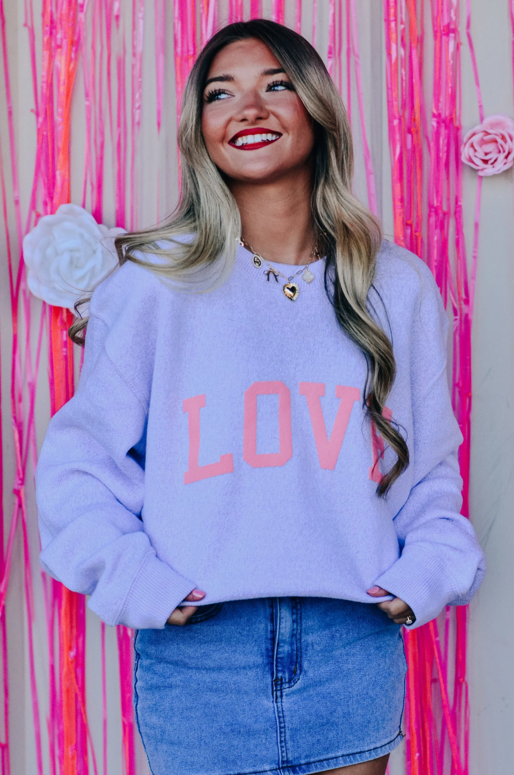 Luxe Puffer Love Crewneck