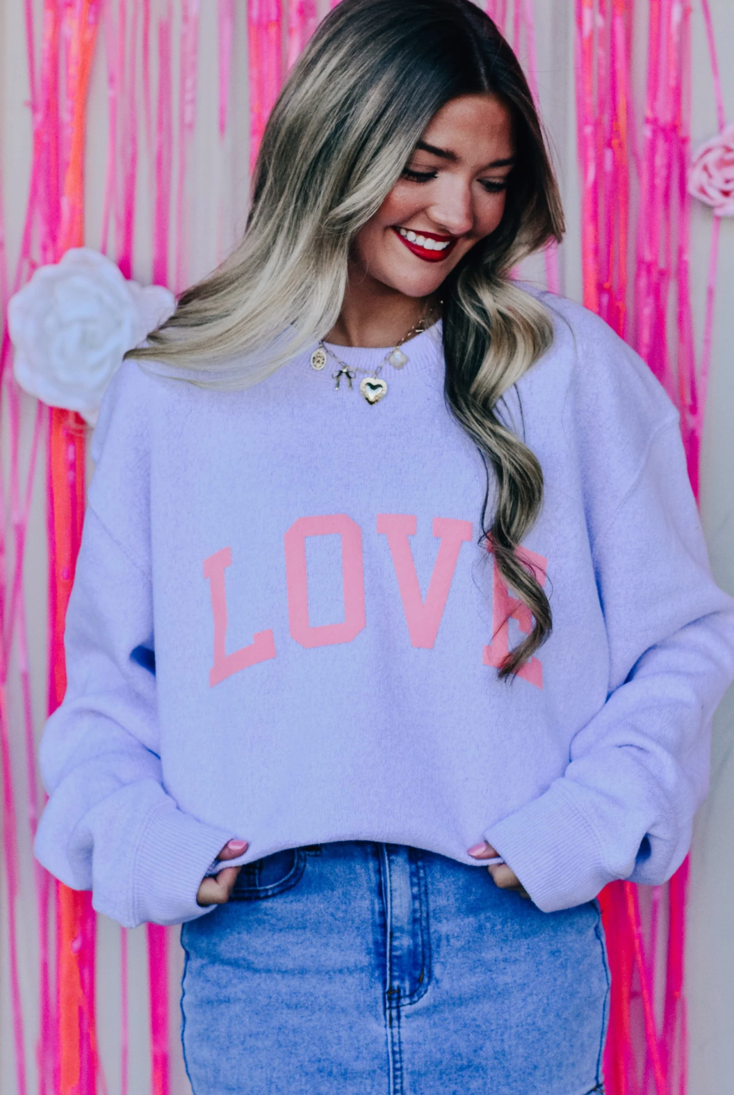 Luxe Puffer Love Crewneck