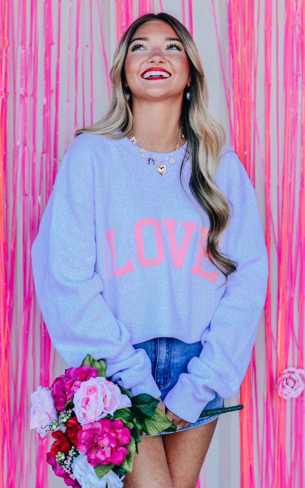 Luxe Puffer Love Crewneck