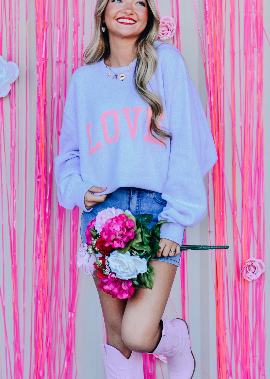 Luxe Puffer Love Crewneck